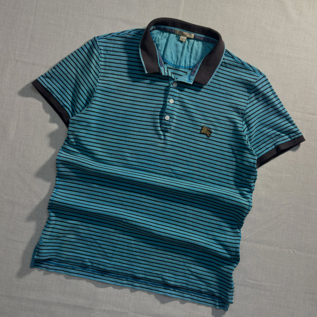 BURBERRY // VINTAGE STRIPED POLO (M/L)