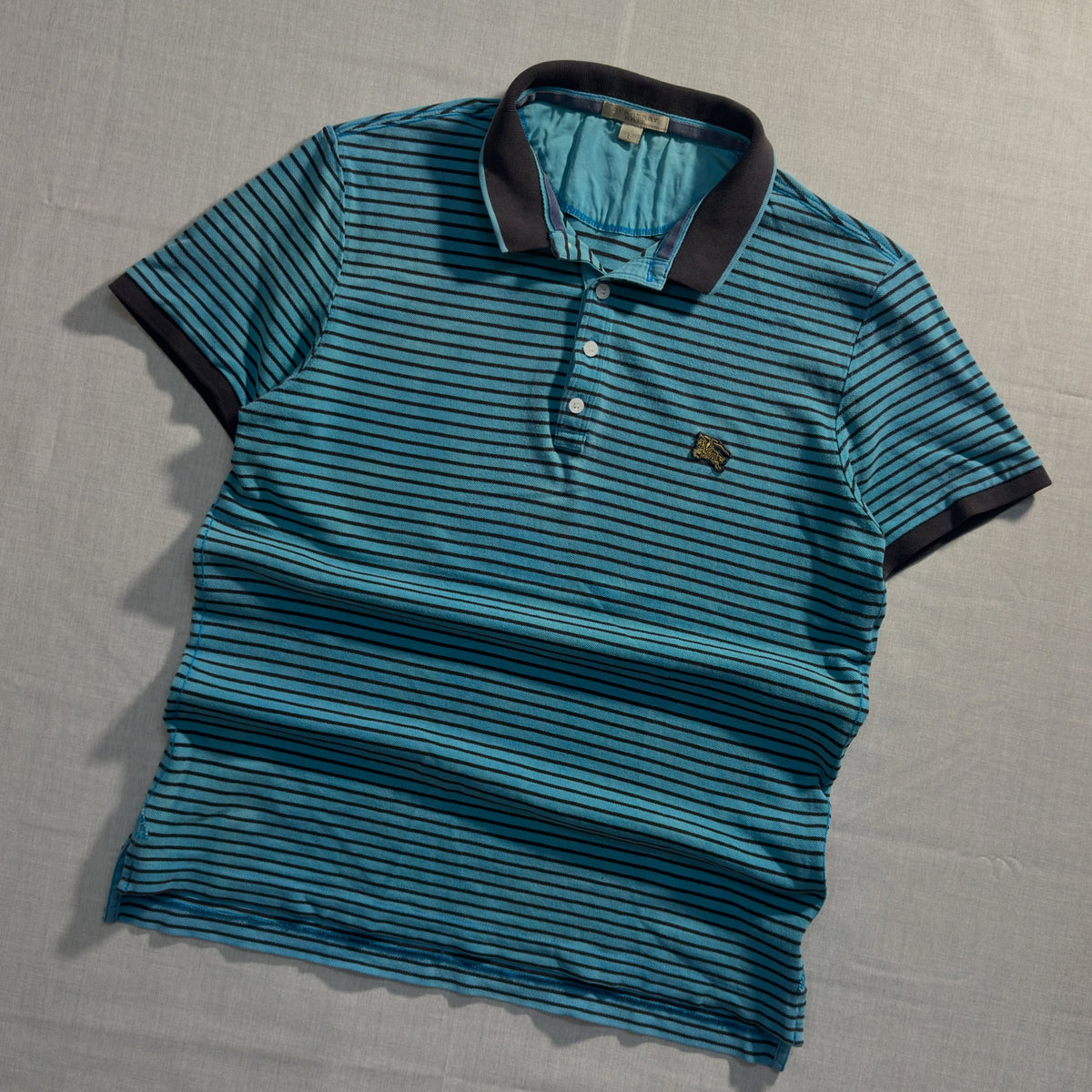 BURBERRY // VINTAGE STRIPED POLO (M/L)
