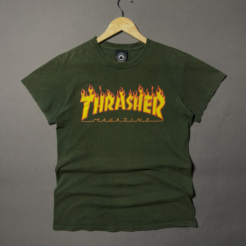 THRASHER FLAME LOGO SKATE TEE