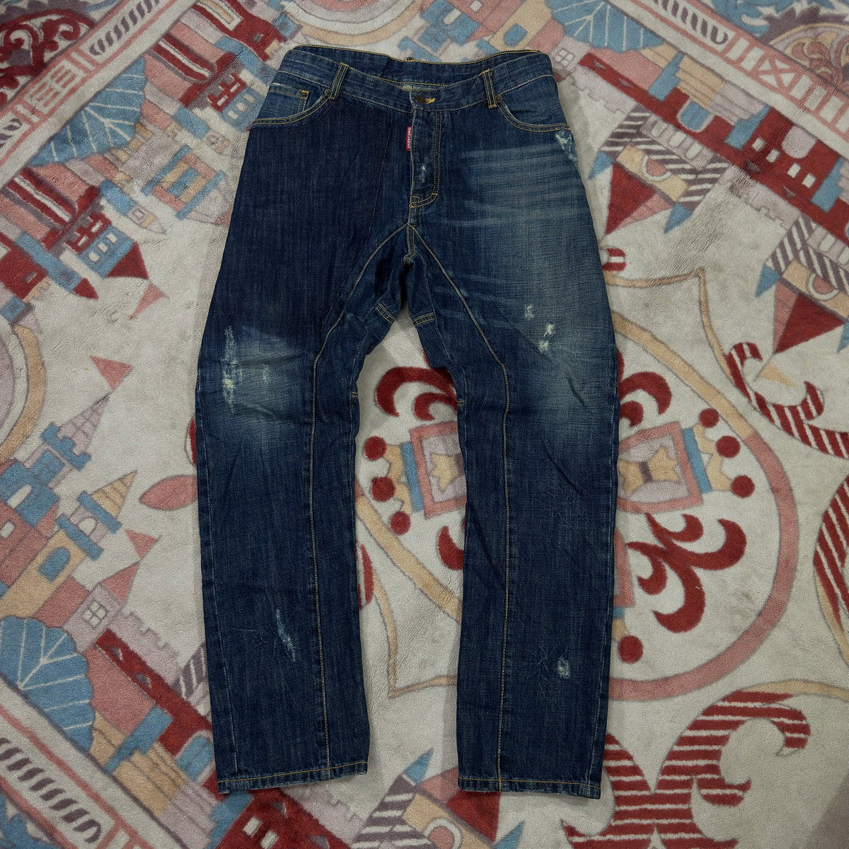 DSQUARED2 Distressed Moto Denim (W-36)(L-41)