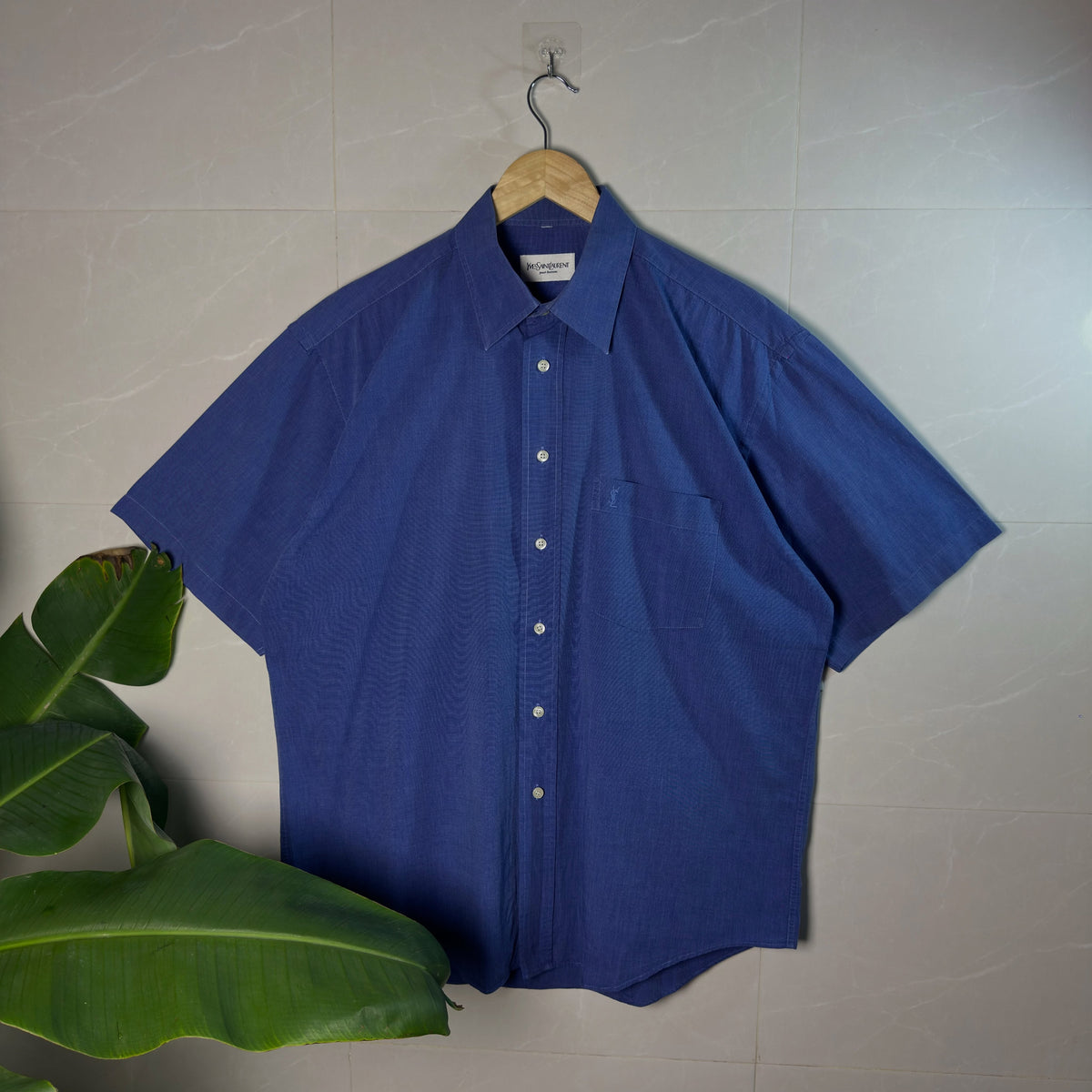 YSL Blue Plain Shirt (XL|XXL)