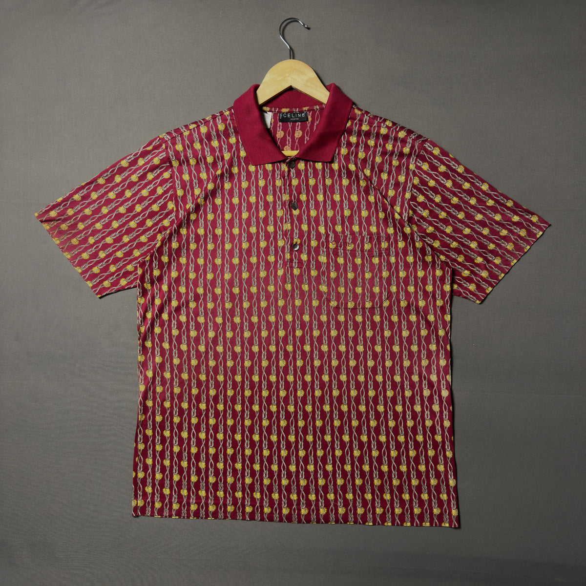 CELINE HOMME ITALY ARCHIVAL NAUTICAL KNIT POLO (M|L)