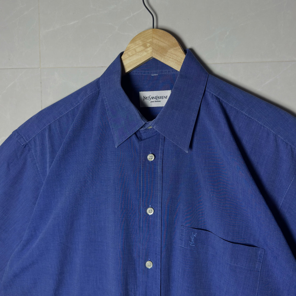 YSL Blue Plain Shirt (XL|XXL)