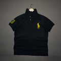 Polo Ralph Lauren Big Pony Pique Polo Shirt (Black/Yellow) (XL|XXL)