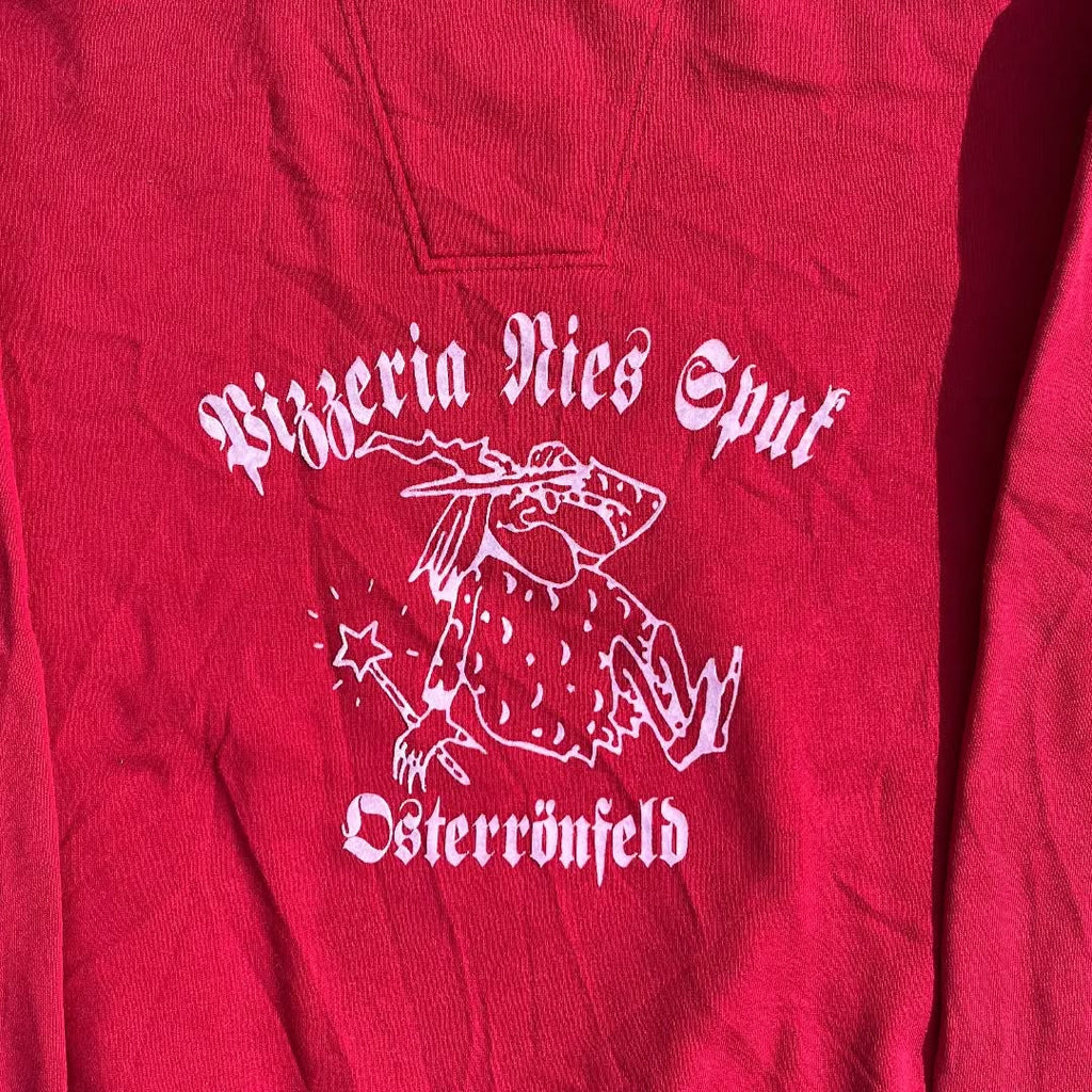 90s ADIDAS EQUIPMENT SPELLOUT LOGO SWEATER RED