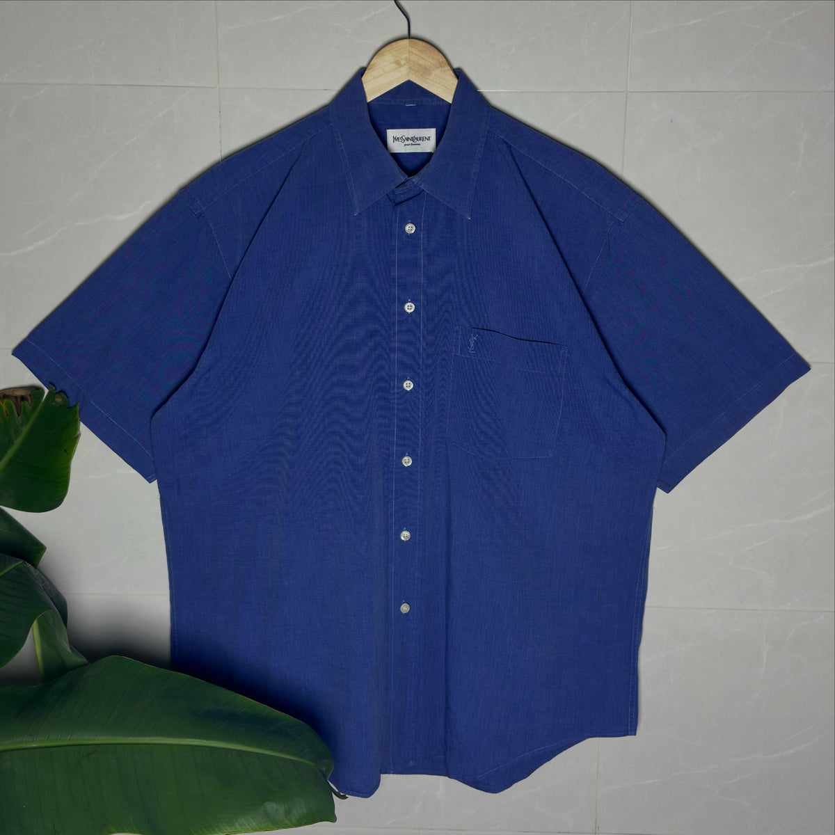 YSL Blue Plain Shirt (XL|XXL)