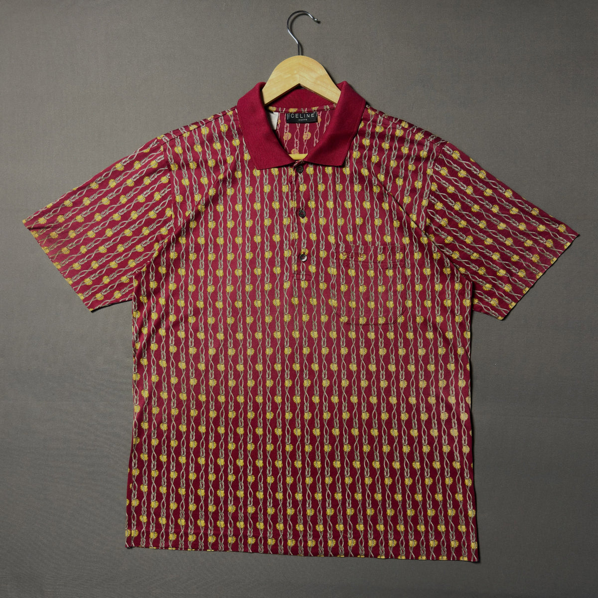 CELINE HOMME ITALY ARCHIVAL NAUTICAL KNIT POLO (M|L)