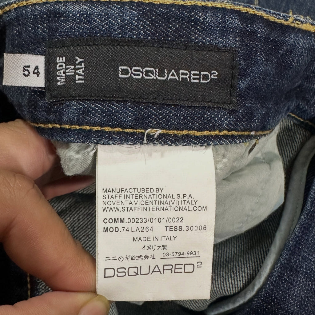 DSQUARED2 Distressed Moto Denim (W-36)(L-41)