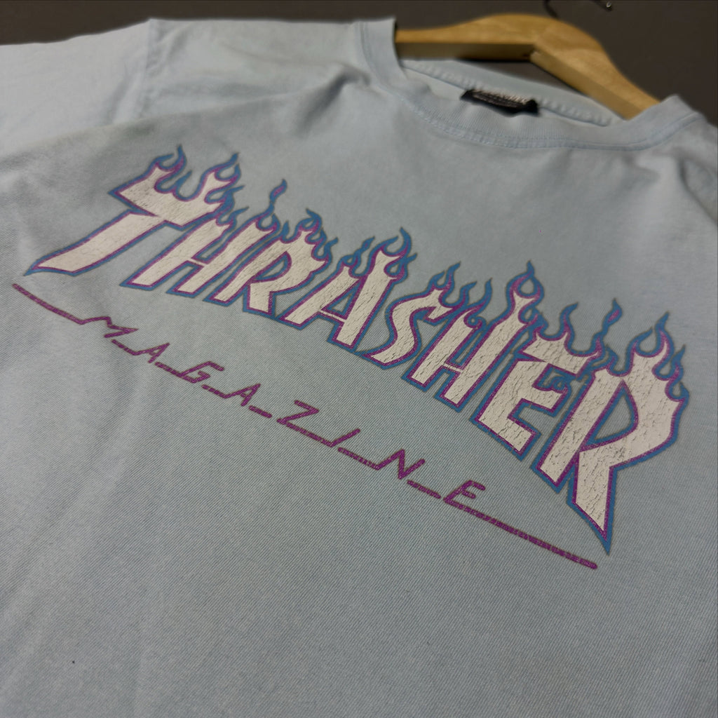 THRASHER FLAME LOGO TEE (S|M)