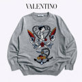 VALENTINO Graphic Intarsia Knit Sweater ( L/XL )