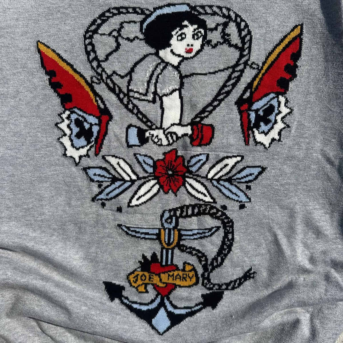 VALENTINO Graphic Intarsia Knit Sweater ( L/XL )