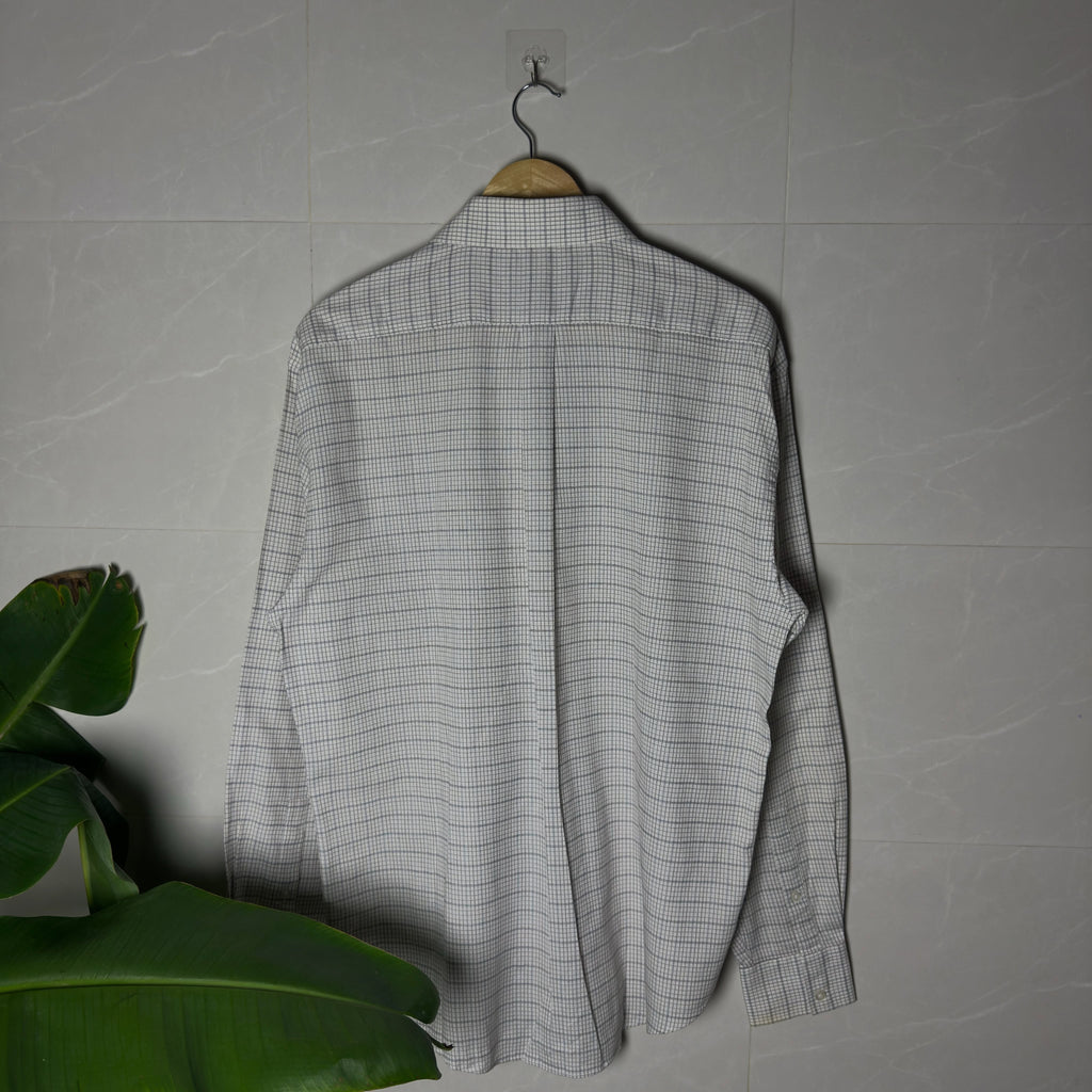 YSL White Checked Shirt (XL|XXL)