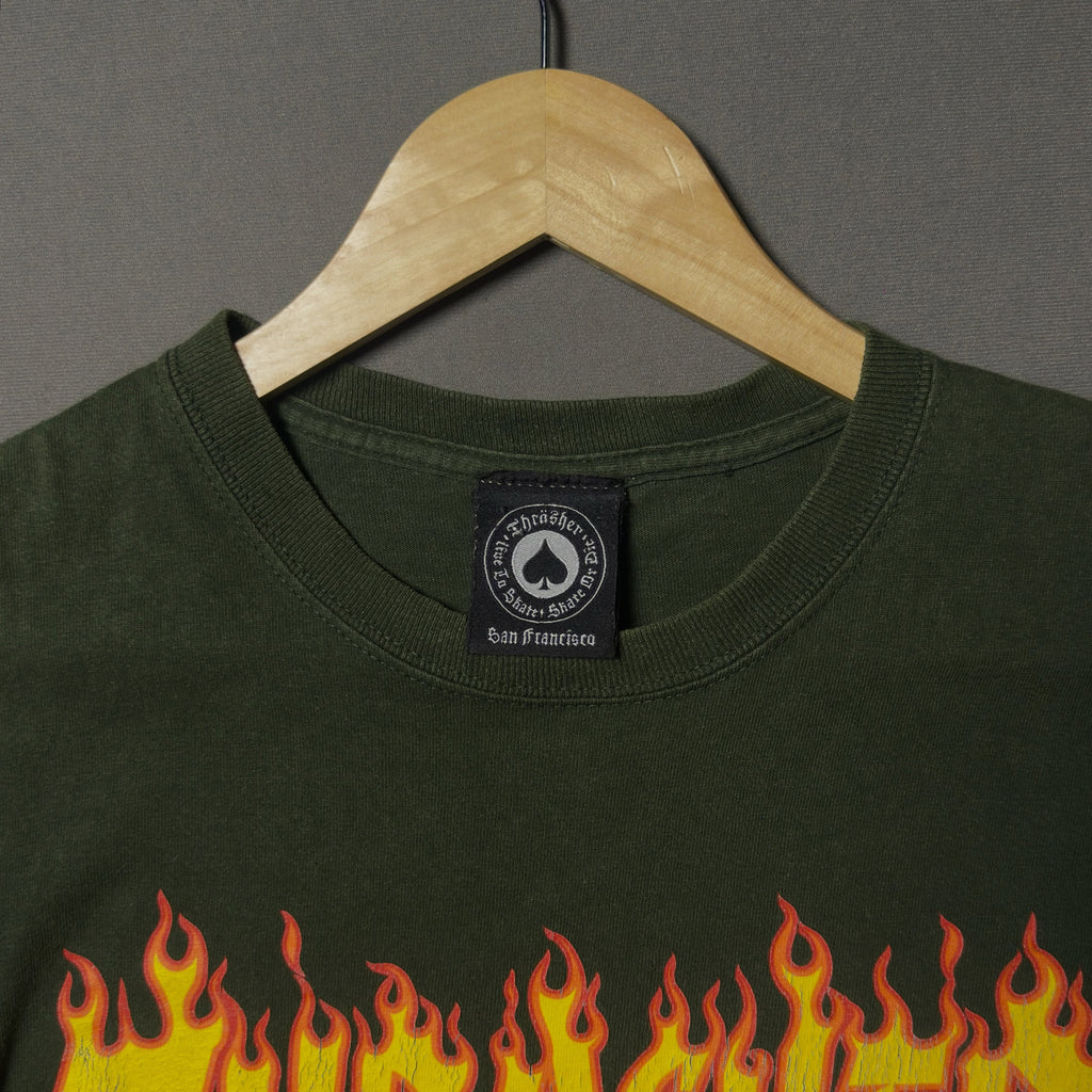 THRASHER FLAME LOGO SKATE TEE