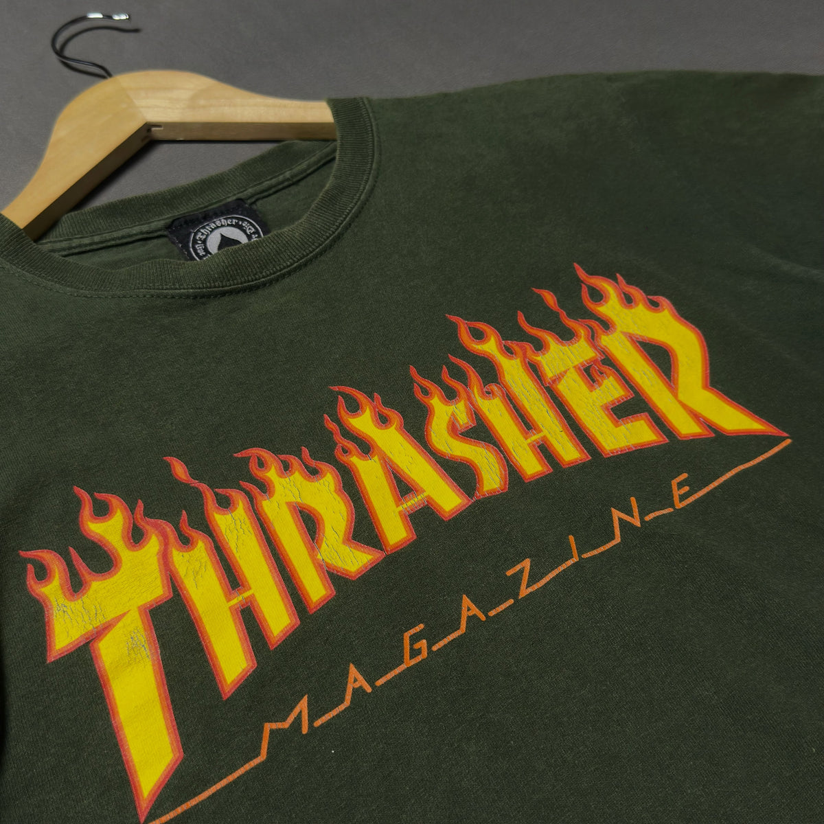 THRASHER FLAME LOGO SKATE TEE