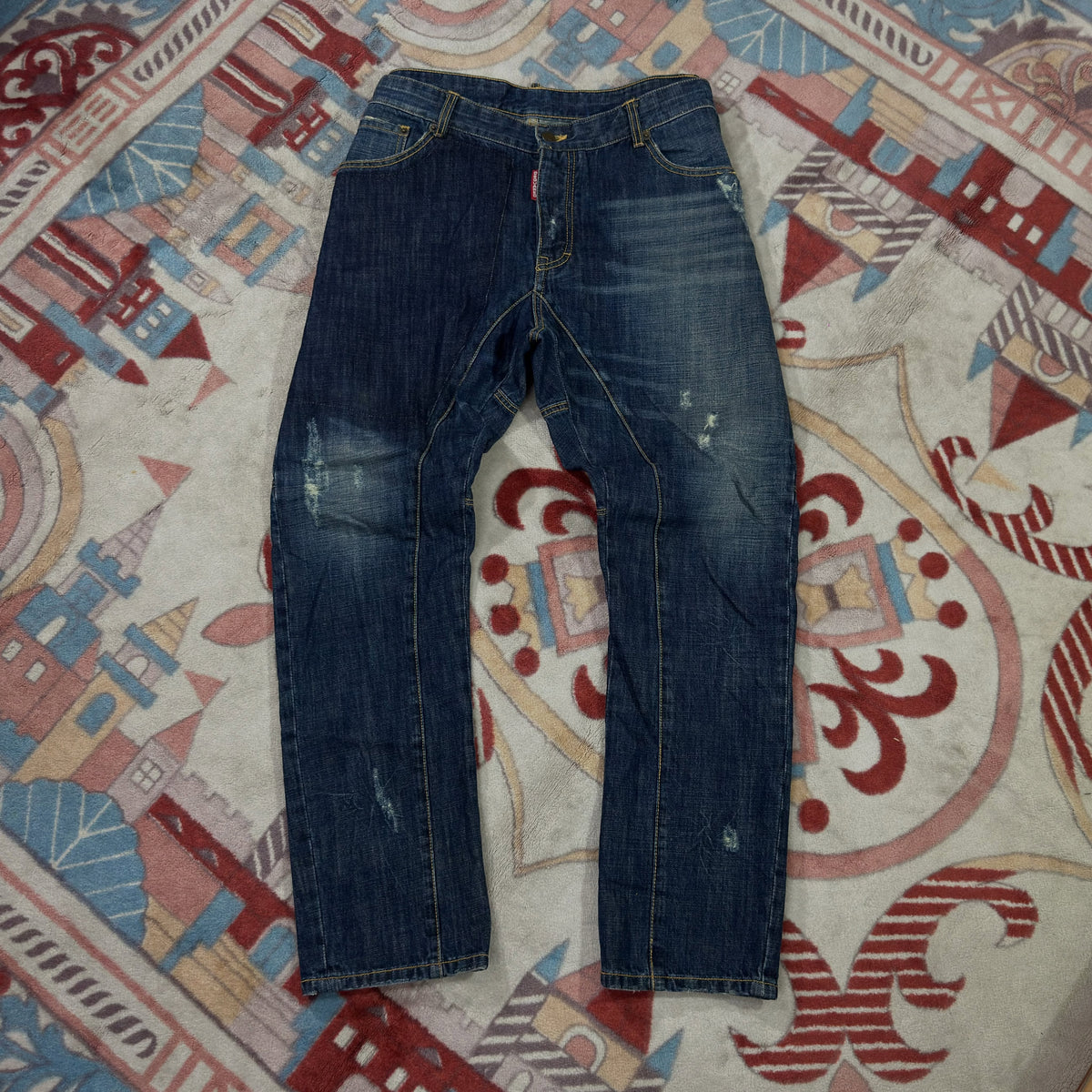 DSQUARED2 Distressed Moto Denim (W-36)(L-41)