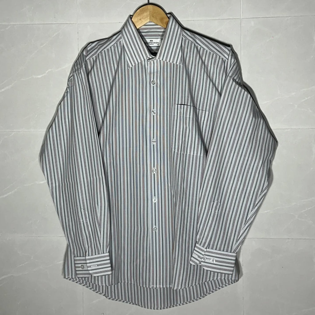 BALENCIAGA PARIS ARCHIVAL STRIPED SHIRT (M|L)