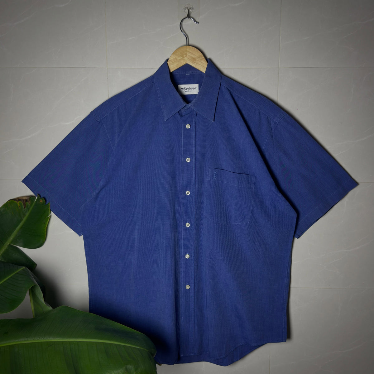 YSL Blue Plain Shirt (XL|XXL)