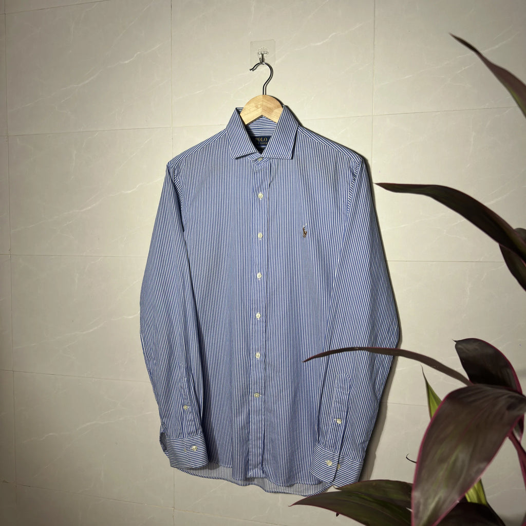 Polo Ralph Lauren Blue Striped Slim Fit Shirt (XS|S|M)