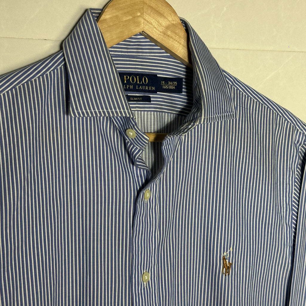Polo Ralph Lauren Blue Striped Slim Fit Shirt (XS|S|M)