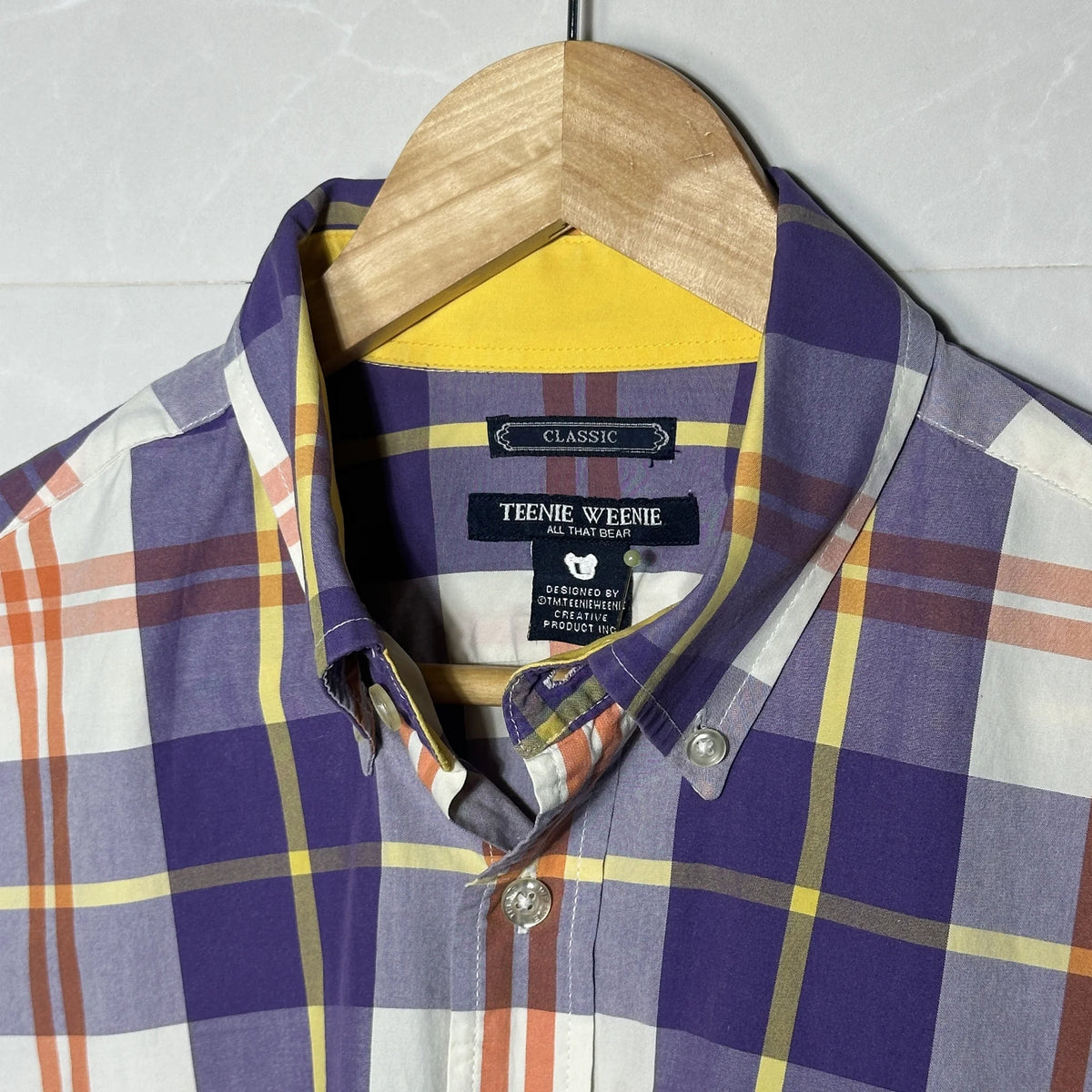 TEENIE WEENIE ‘ALL THAT BEAR’ PLAID SHIRT (M|L)