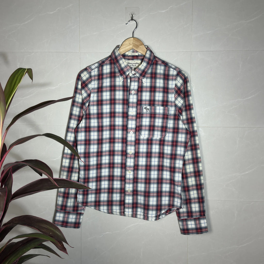 Abercrombie &amp; Fitch ‘Muscle’ Fit Plaid Shirt (XS|S)