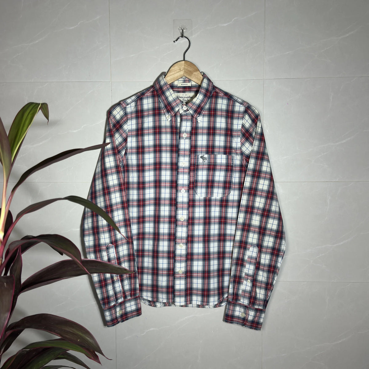 Abercrombie &amp; Fitch ‘Muscle’ Fit Plaid Shirt (XS|S)