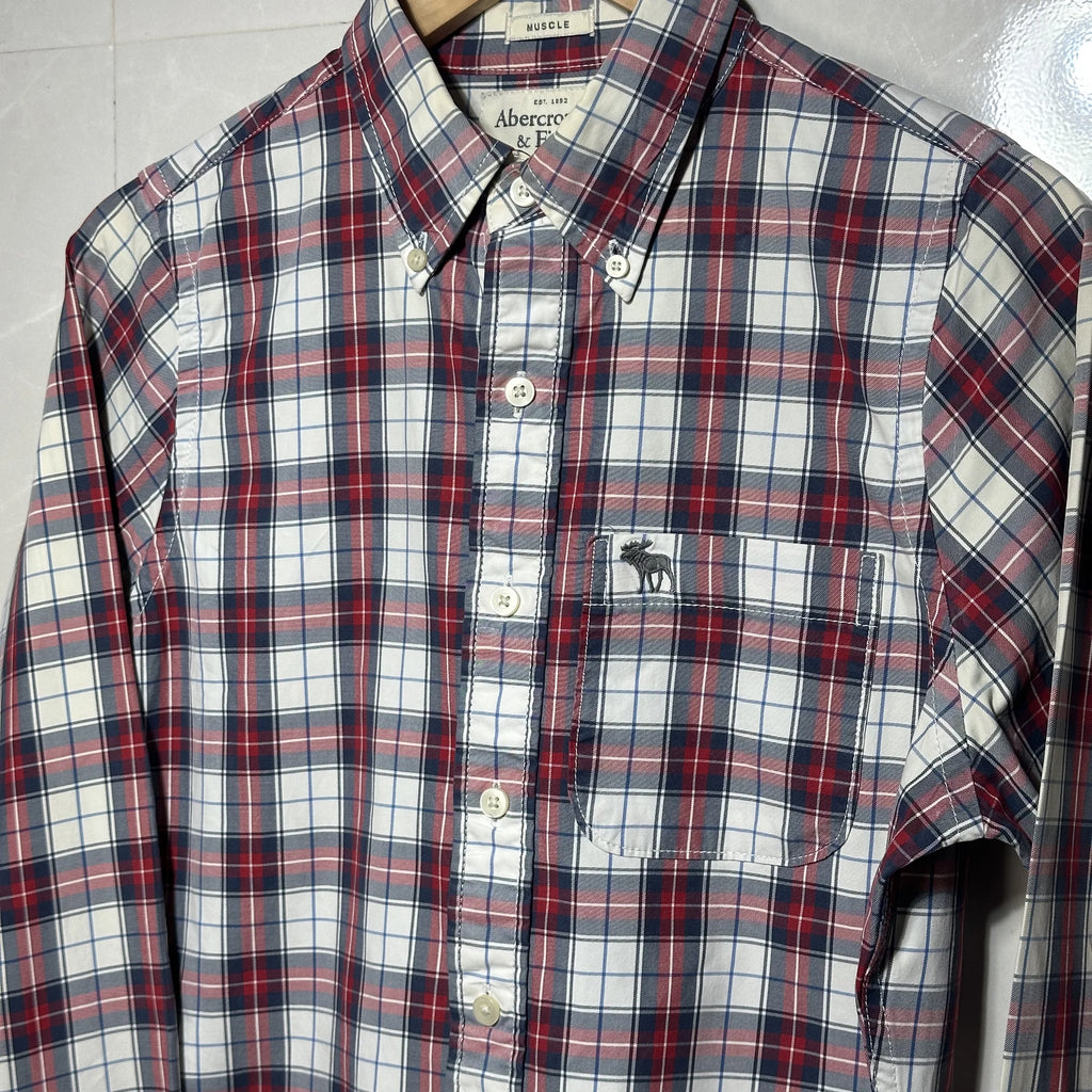 Abercrombie &amp; Fitch ‘Muscle’ Fit Plaid Shirt (XS|S)