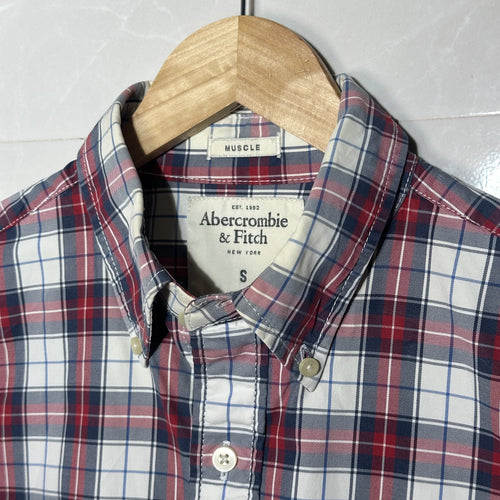 Abercrombie &amp; Fitch ‘Muscle’ Fit Plaid Shirt (XS|S)