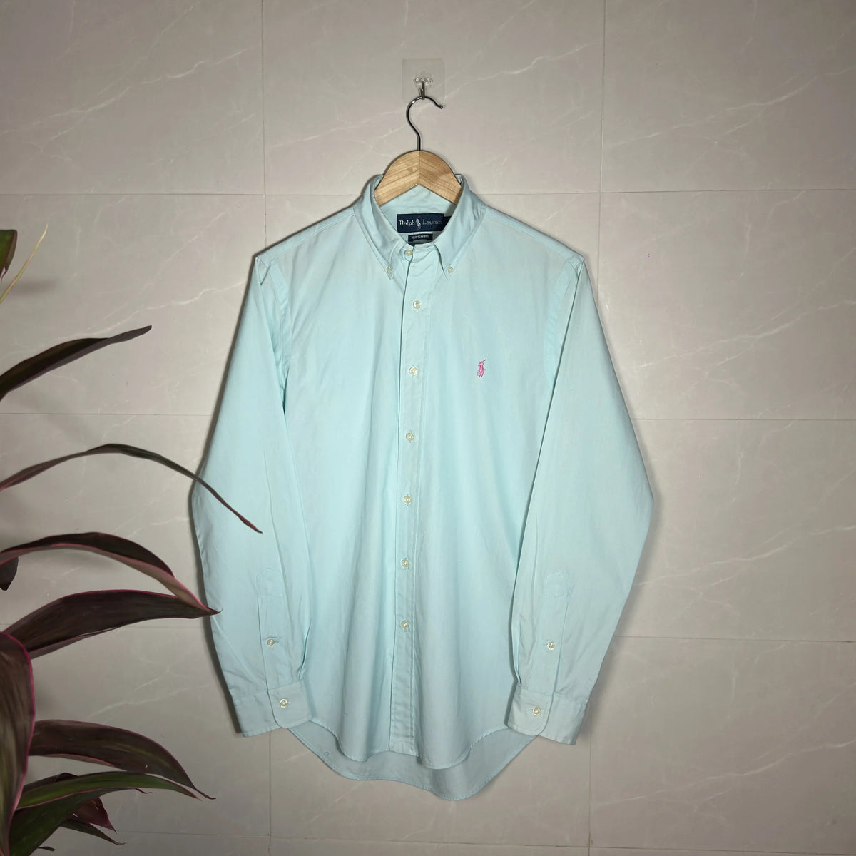 RALPH LAUREN MINT GREEN ‘CUSTOM FIT’ SHIRT (XS|S|M)