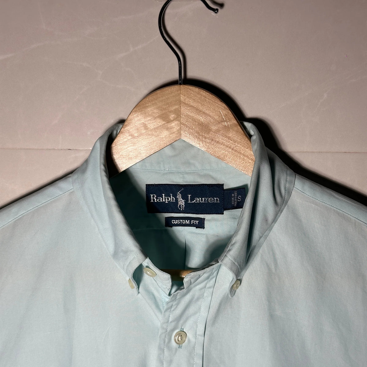 RALPH LAUREN MINT GREEN ‘CUSTOM FIT’ SHIRT (XS|S|M)