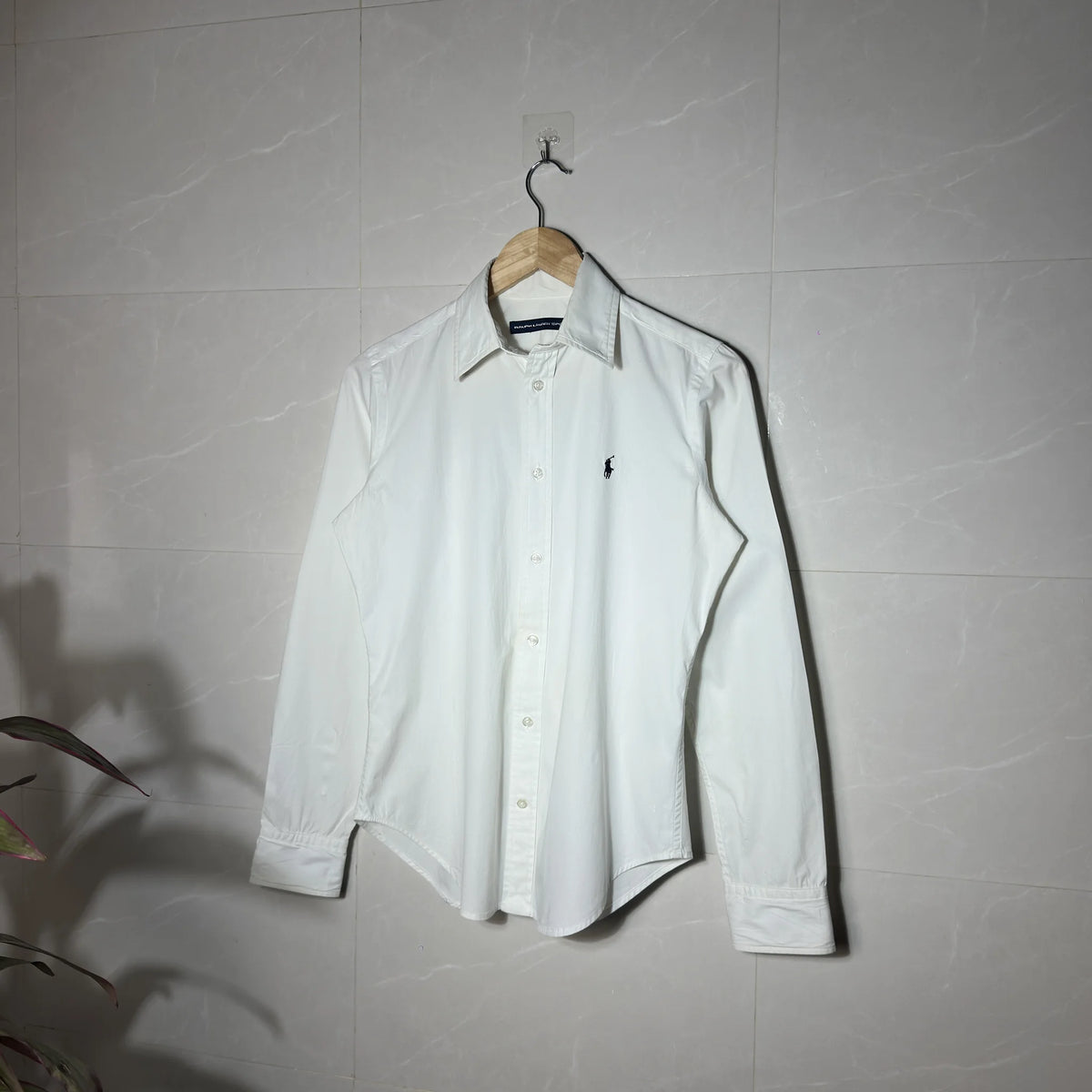 RALPH LAUREN SPORT WHITE LONG-SLEEVE SHIRT(