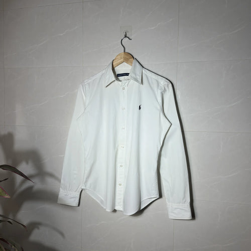 RALPH LAUREN SPORT WHITE LONG-SLEEVE SHIRT(