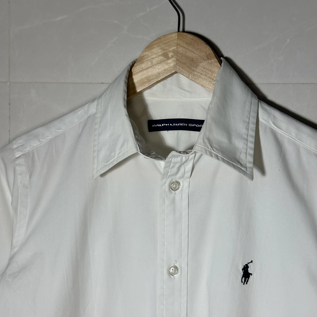 RALPH LAUREN SPORT WHITE LONG-SLEEVE SHIRT(