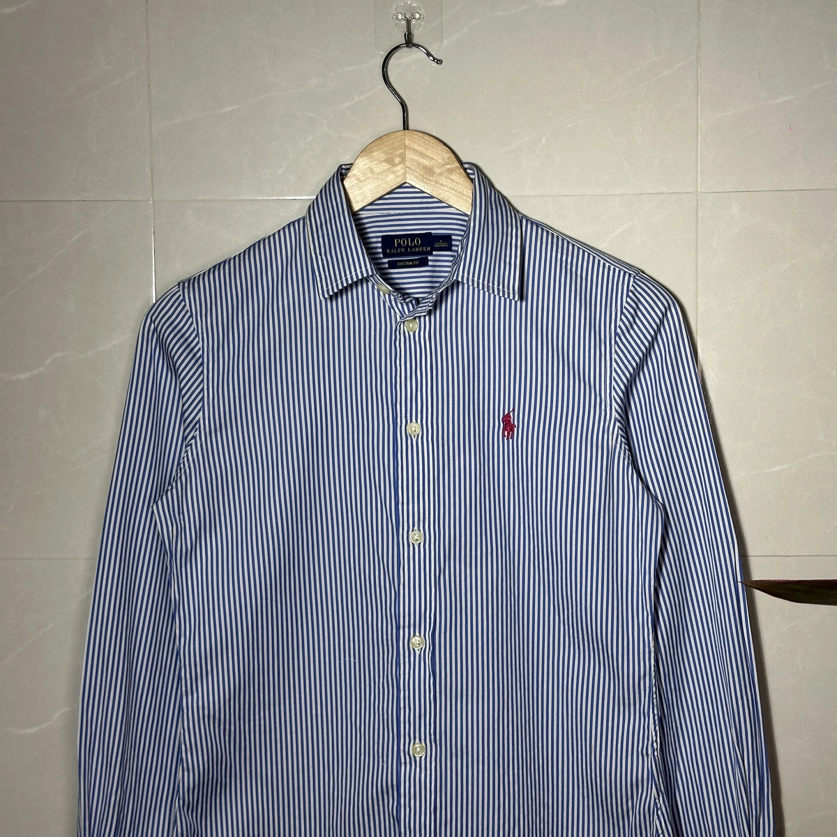 POLO RALPH LAUREN -CUSTOM FIT STRIPED SHIRT (XS)