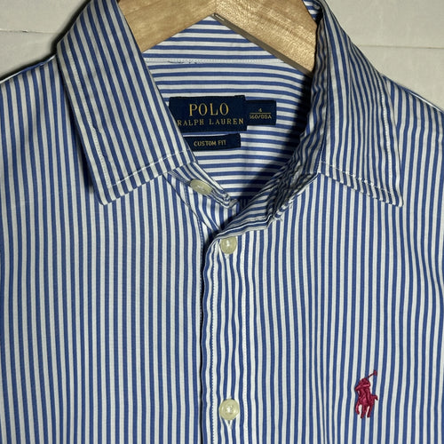 POLO RALPH LAUREN -CUSTOM FIT STRIPED SHIRT (XS)