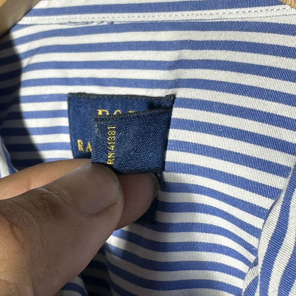 POLO RALPH LAUREN -CUSTOM FIT STRIPED SHIRT (XS)