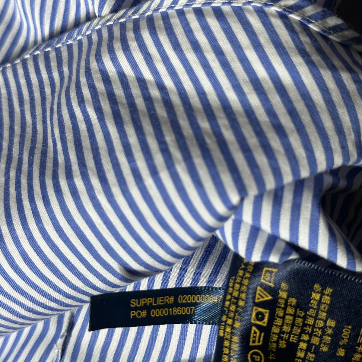 POLO RALPH LAUREN -CUSTOM FIT STRIPED SHIRT (XS)