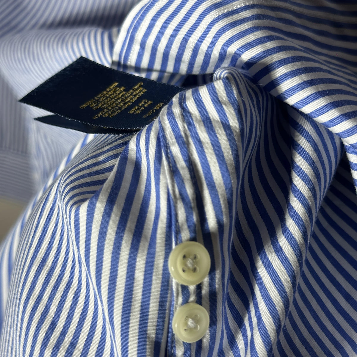 POLO RALPH LAUREN -CUSTOM FIT STRIPED SHIRT (XS)