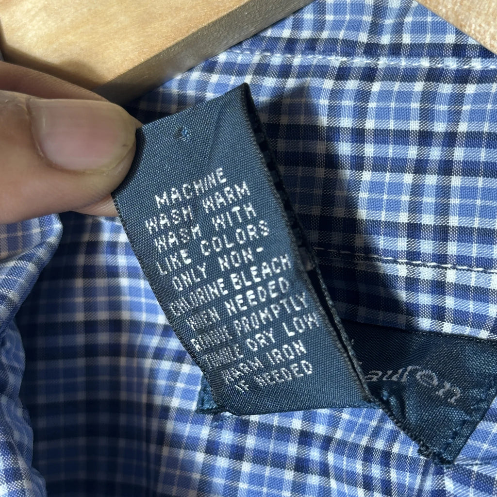 Classic Y2K Ralph Lauren blue check shirt (S|M)