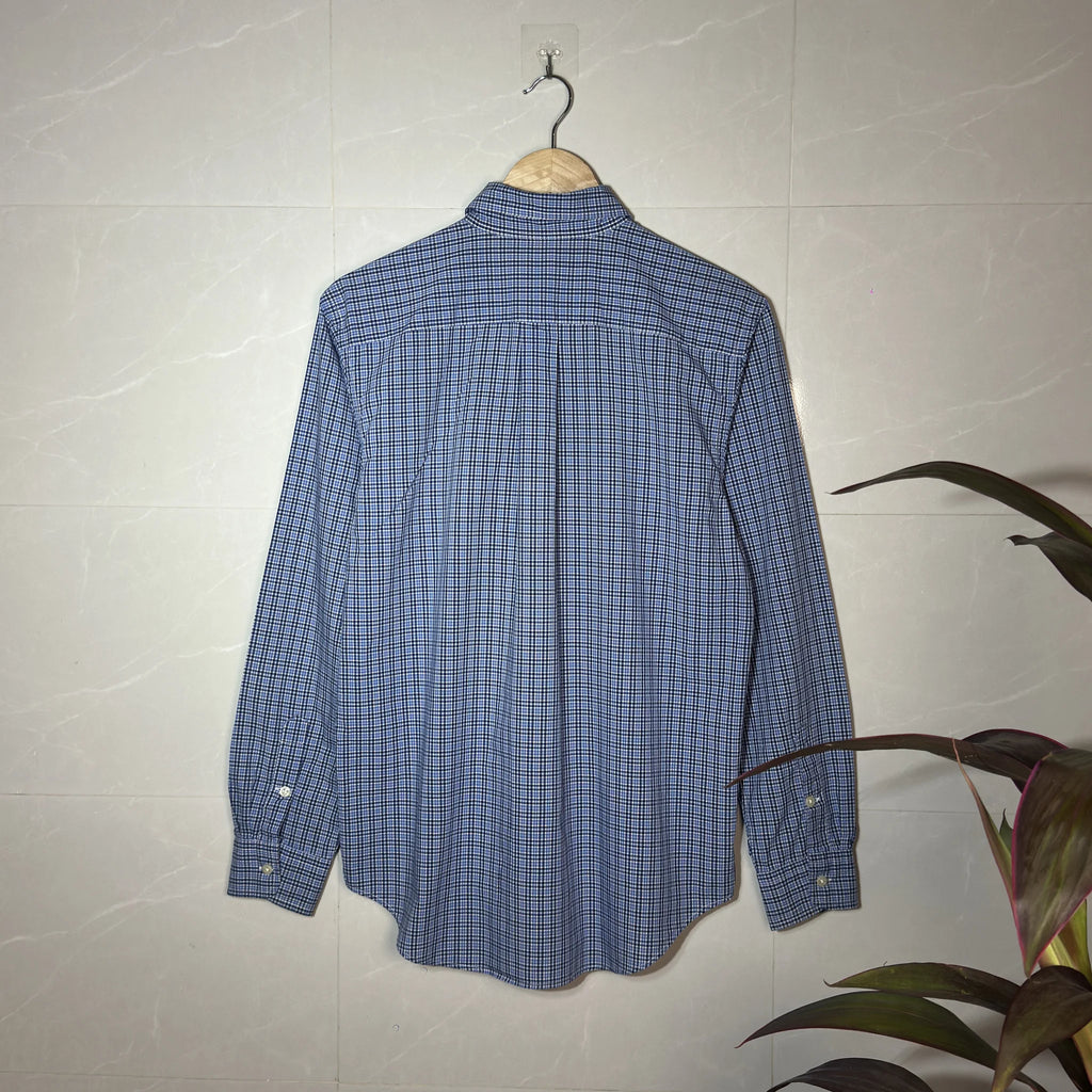 Classic Y2K Ralph Lauren blue check shirt (S|M)