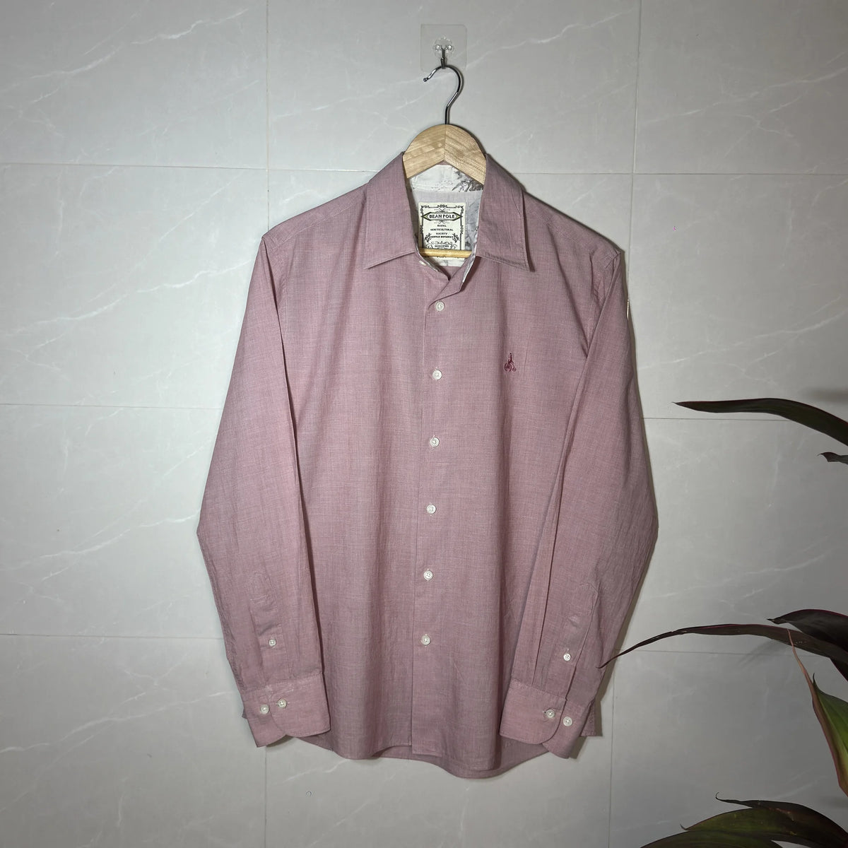 Y2K BEAN POLE — Pink Botanical Shirt