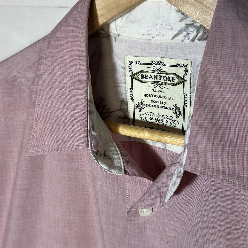 Y2K BEAN POLE — Pink Botanical Shirt