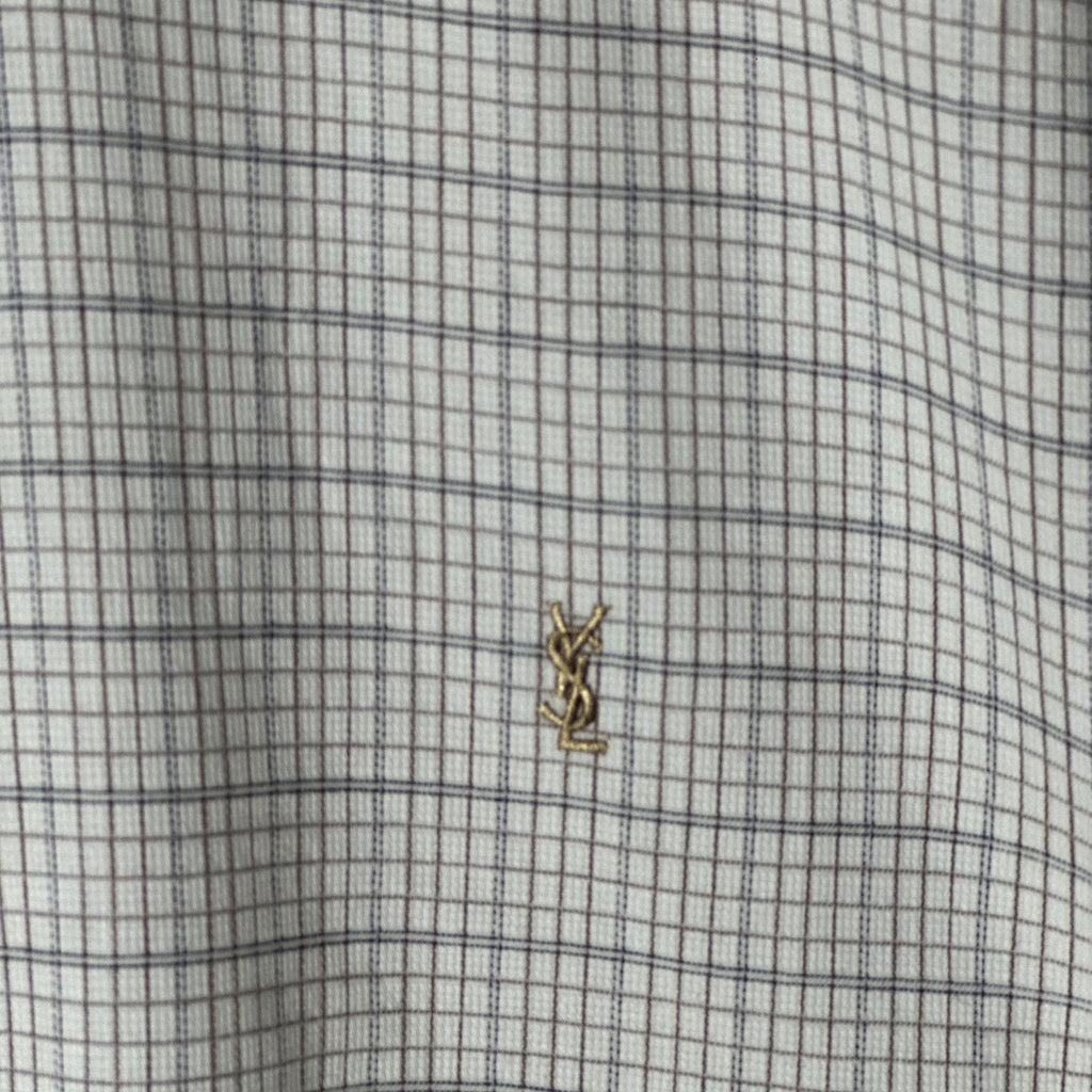 YSL White Checked Shirt (XL|XXL)