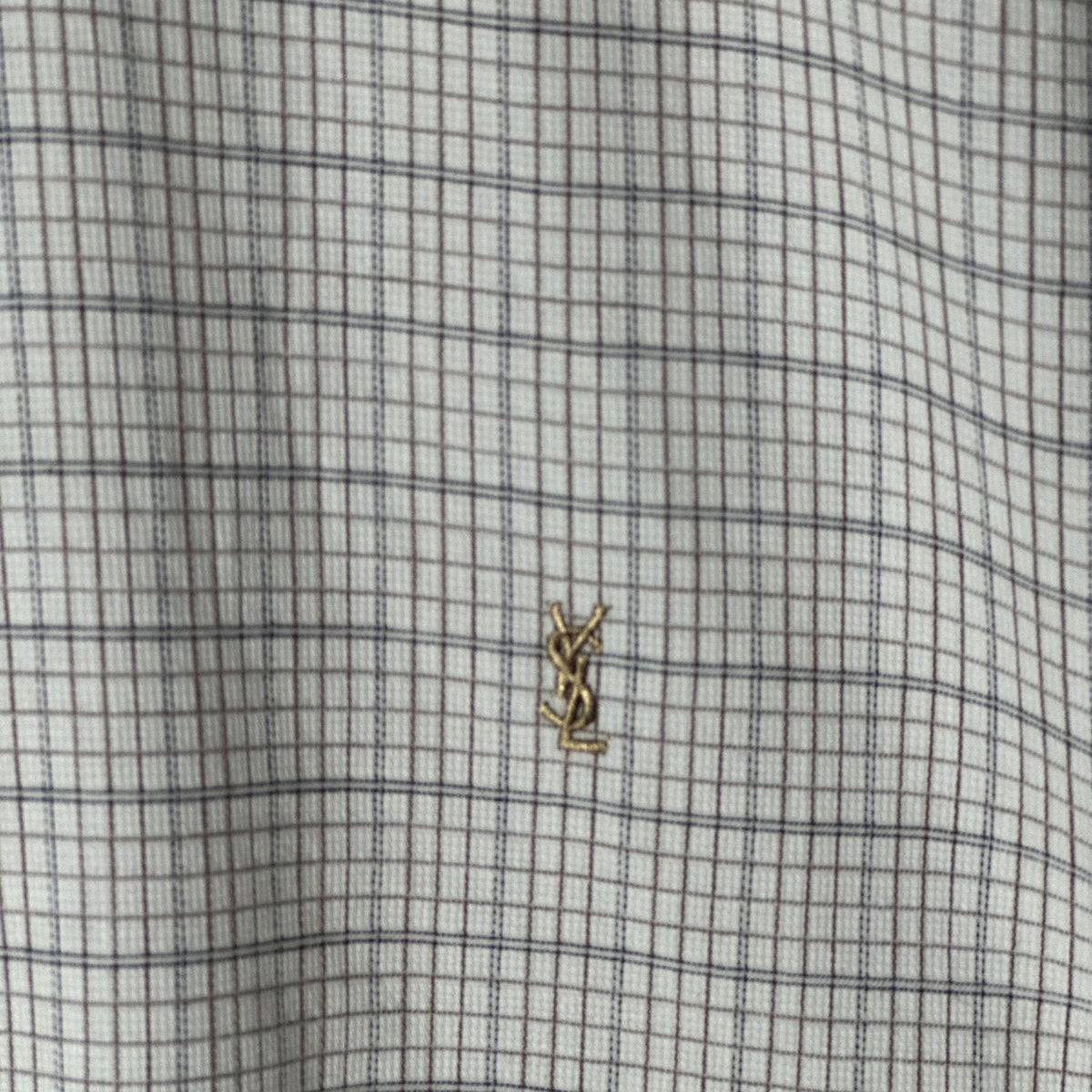 YSL White Checked Shirt (XL|XXL)