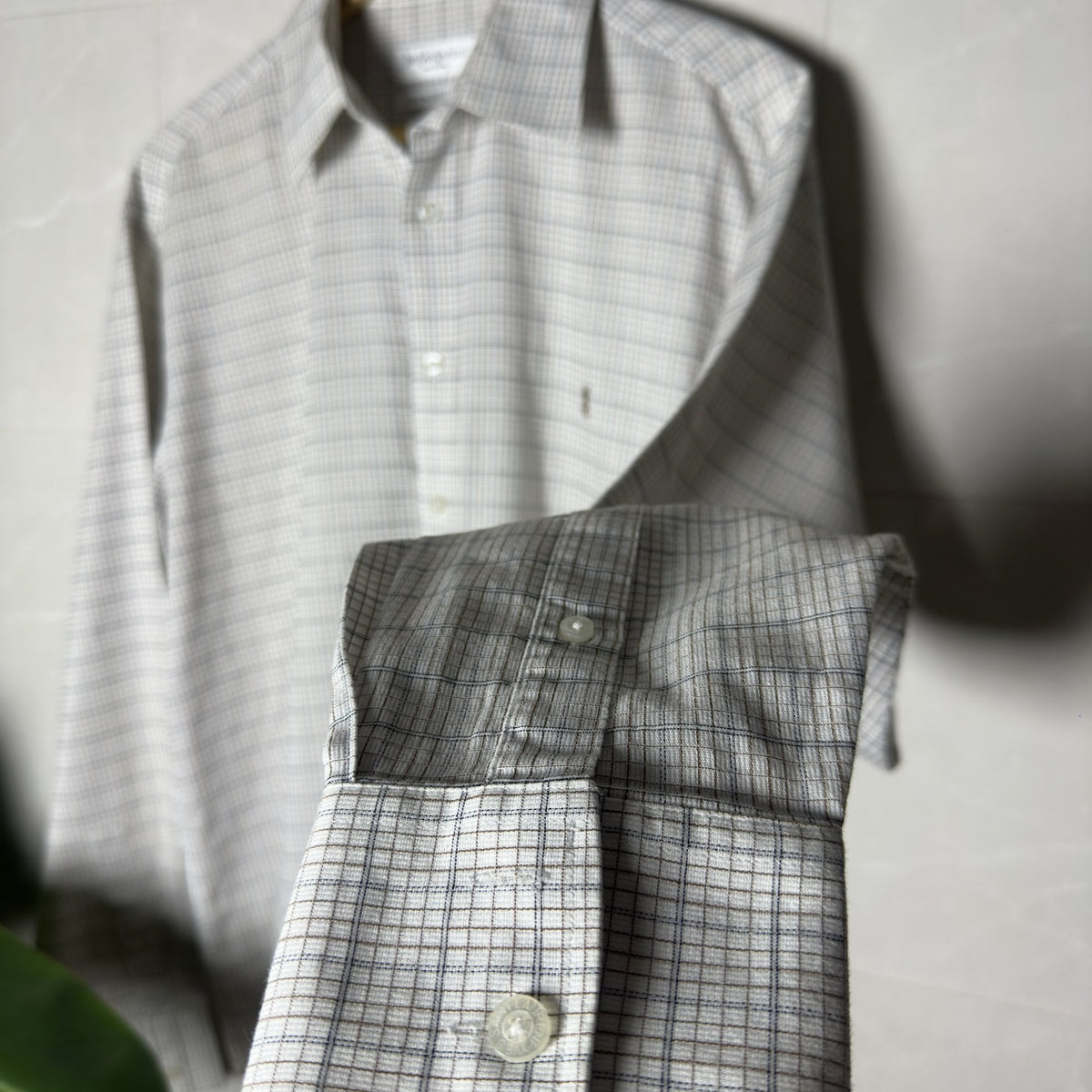 YSL White Checked Shirt (XL|XXL)
