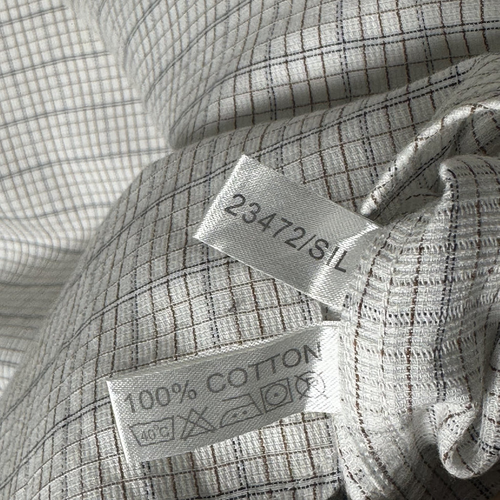 YSL White Checked Shirt (XL|XXL)