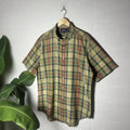 Ralph Lauren Earth-Tone Plaid Short-Sleeve Shirt (XL|XXL)
