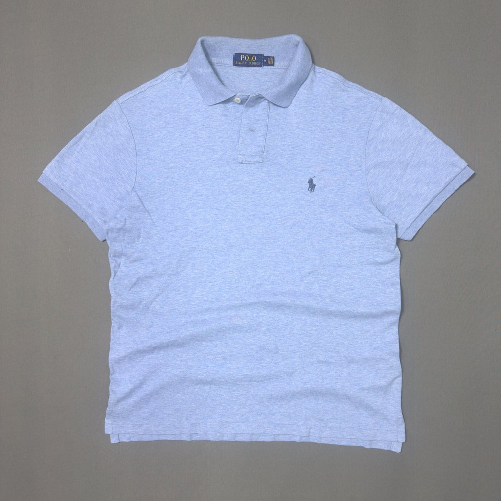 POLO RALPH LAUREN LIGHT BLUE HEATHER POLO (M)