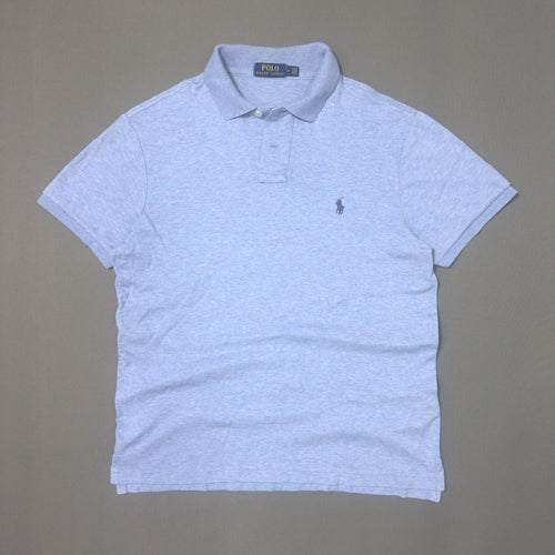 POLO RALPH LAUREN LIGHT BLUE HEATHER POLO (M)