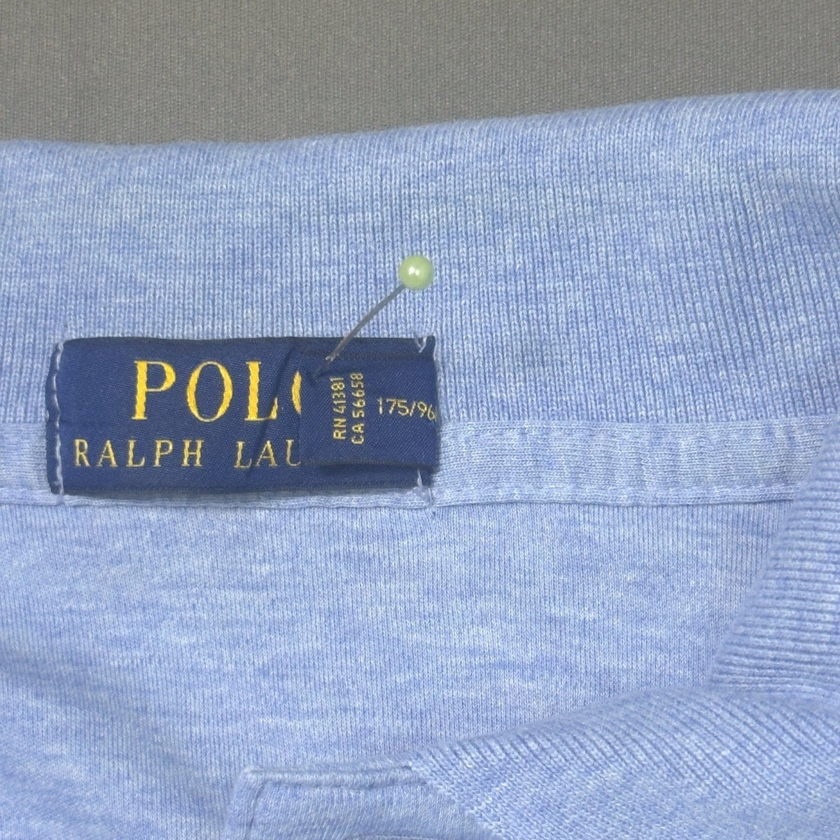 POLO RALPH LAUREN LIGHT BLUE HEATHER POLO (M)